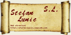 Stefan Lunić vizit kartica